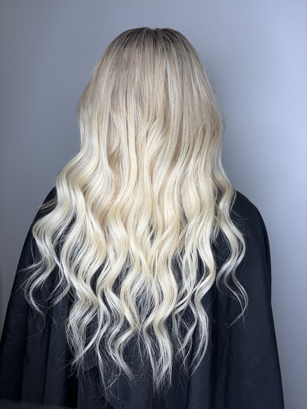 Glassy platinum blonde — bright, healthy and high-shine